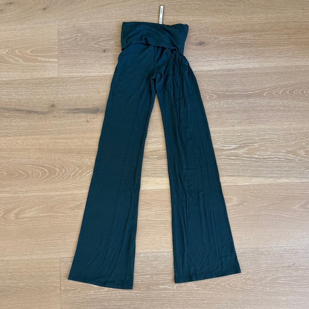 Skims Soft Lounge Fold Over Pant Size XS in Cypress Green